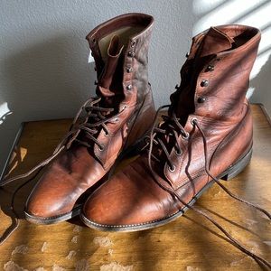 Justin Roper lace up combat boots size 8 1/2 B